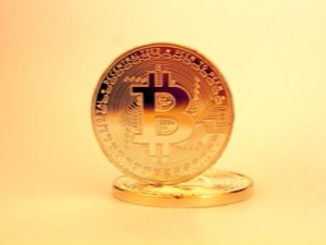 Gold Bitcoin coins